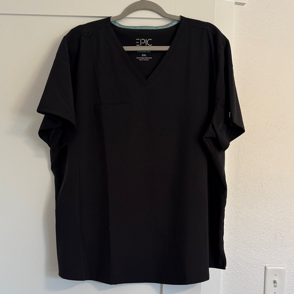 Women's Black Scrub Top